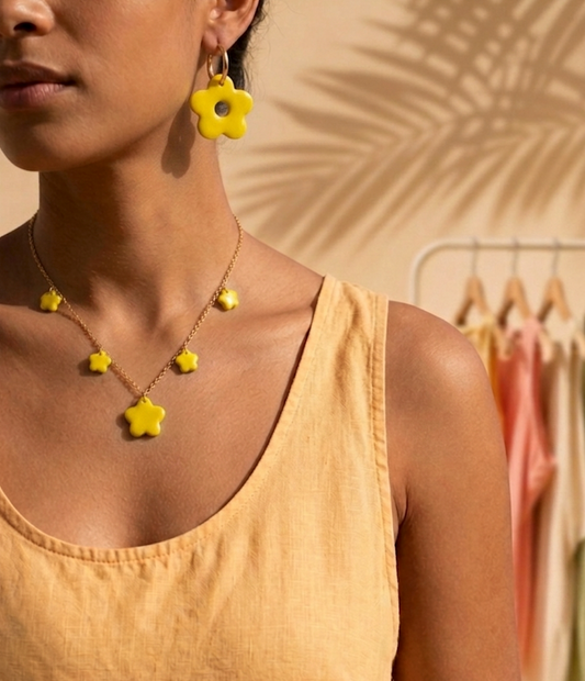 Parure Martine "Jaune"