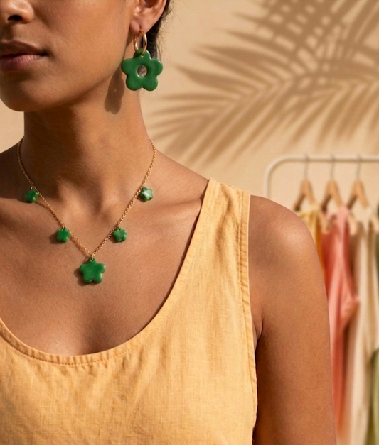 Parure Martine "Verte"