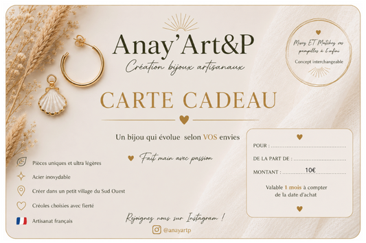 🌺 Carte cadeau Anay'Art&P 🌺