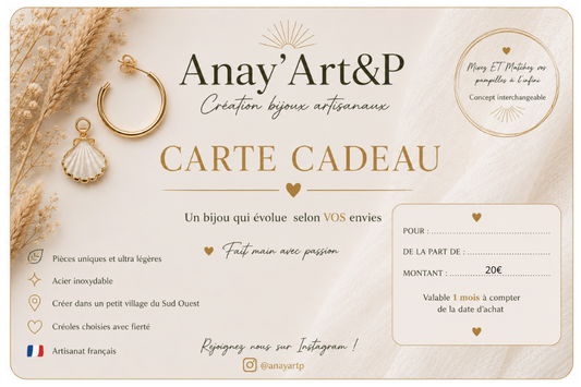 🌺 Carte cadeau Anay'Art&P 🌺
