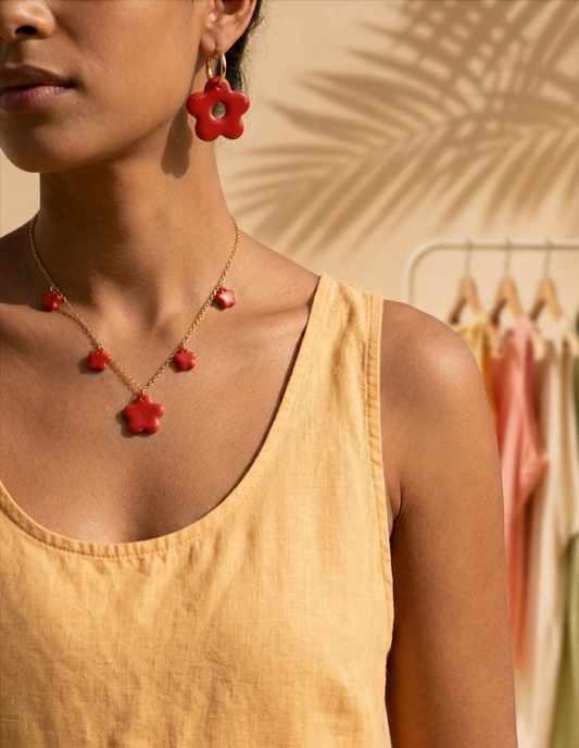 Parure Martine "Rouge"