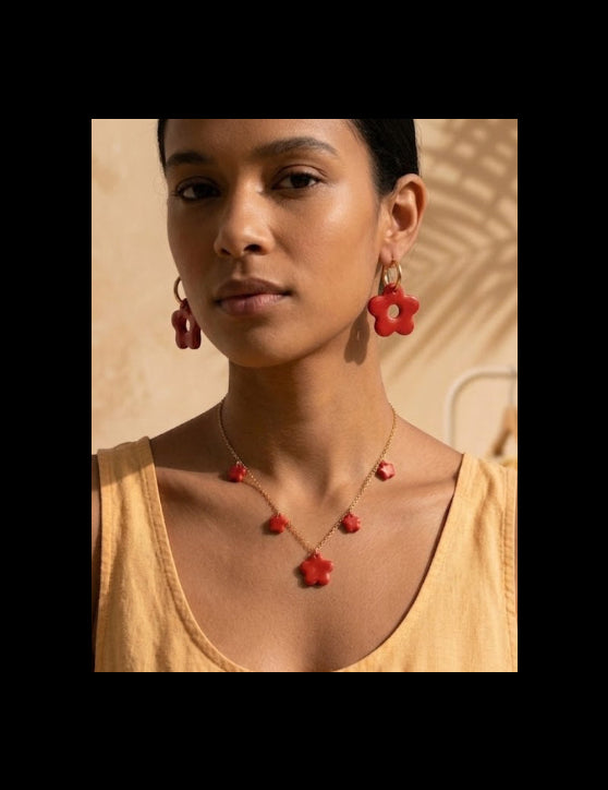 Parure Martine "Rouge"